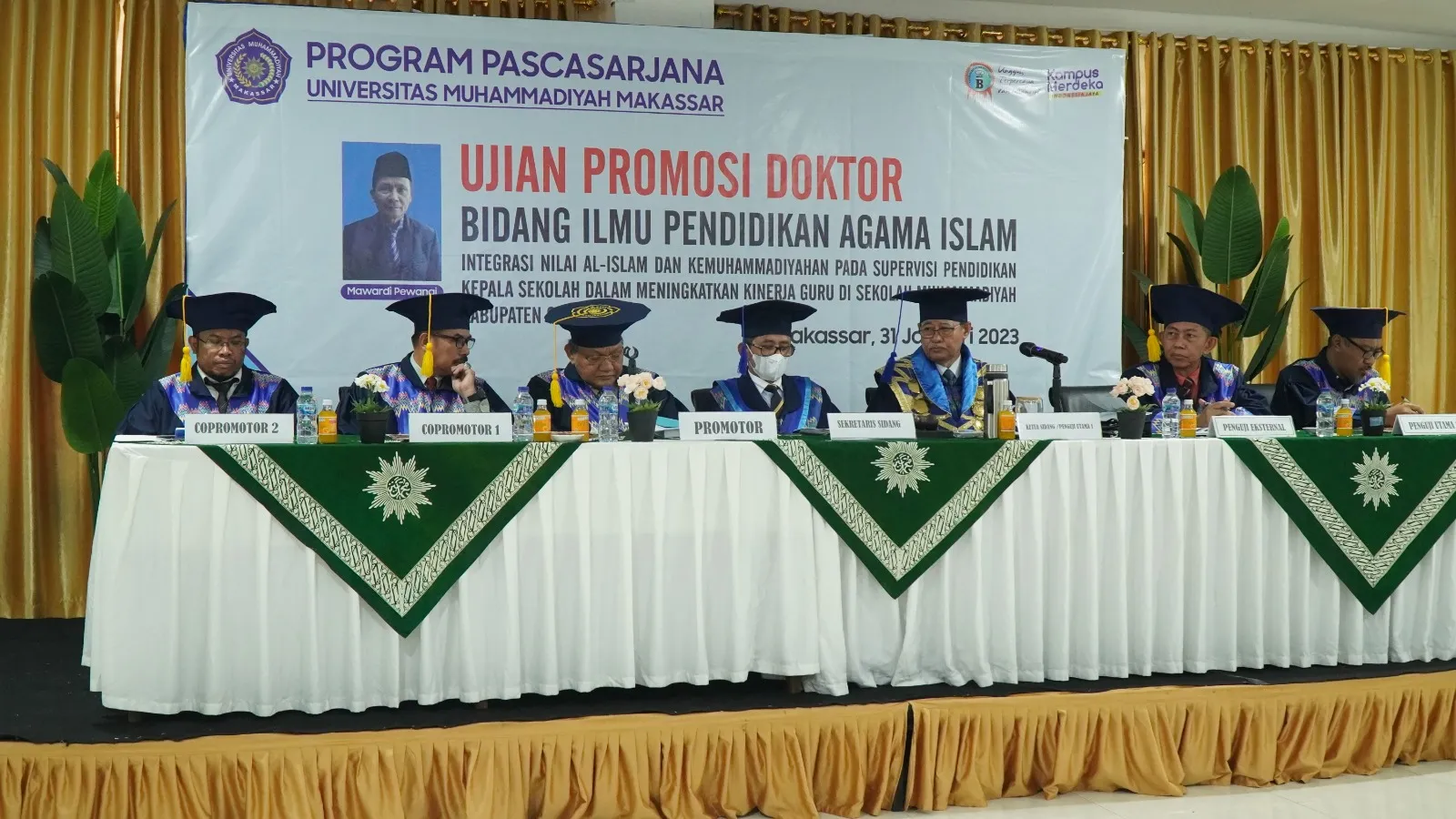 Mawardi Pewangi Raih Gelar Doktor Ilmu Pendidikan Agama Islam Program Pascasarjana Unismuh Makassar